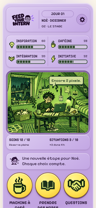 Capture du jeu : le stage